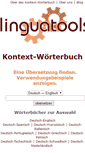Mobile Screenshot of linguatools.de